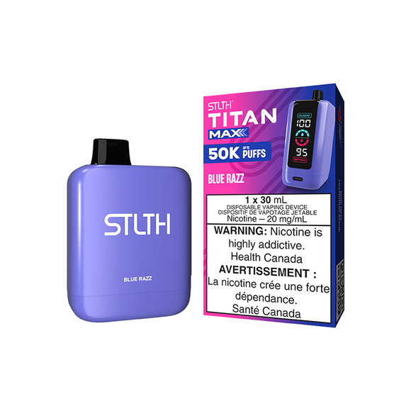 Blue Razz by Stlth Titan Pro Max 50000 Puff 30ml - Disposable Vape [ON]