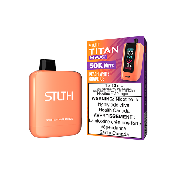 Peach White Grape Ice by Stlth Titan Pro Max 50000 Puff 30ml - Disposable Vape [ON]