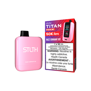 Razz Currant Ice by Stlth Titan Pro Max 50000 Puff 30ml - Disposable Vape [ON]