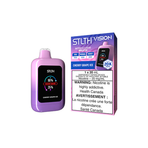 Cherry Grape Ice by Stlth Vision 20000 Puff 20ml Rechargeable- Disposable Vape