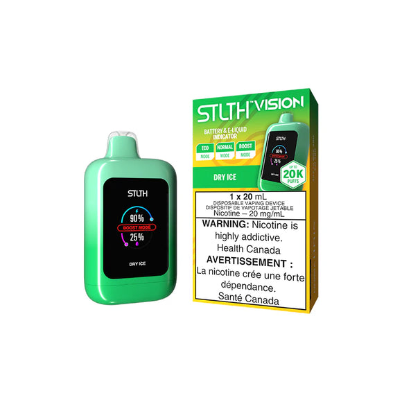 Dry Ice by Stlth Vision 20000 Puff 20ml Rechargeable- Disposable Vape [ON]