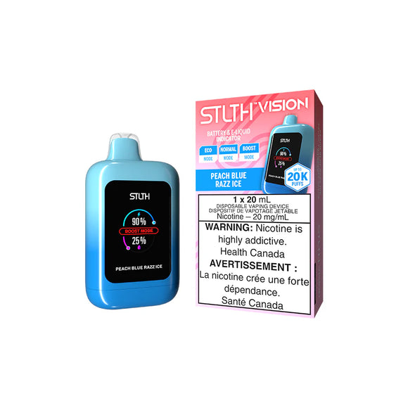 Peach Blue Razz Ice by Stlth Vision 20000 Puff 20ml Rechargeable- Disposable Vape