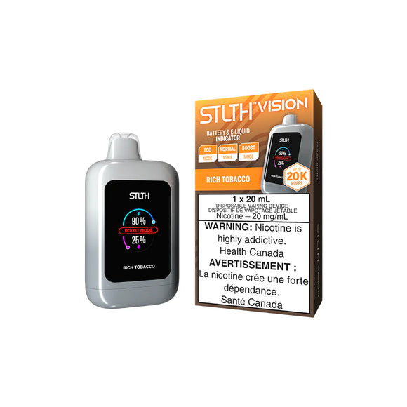 Rich Tobacco by Stlth Vision 20000 Puff 20ml Rechargeable- Disposable Vape