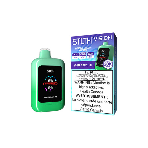 White Grape Ice by Stlth Vision 20000 Puff 20ml Rechargeable- Disposable Vape