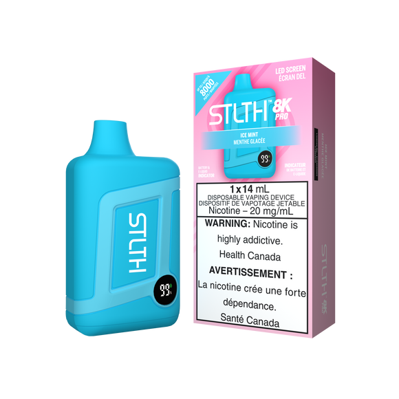 Ice Mint by Stlth 8K Pro 8000 Puff 14ml Rechargeable- Disposable Vape