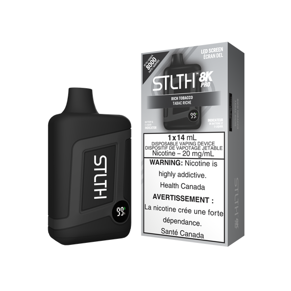 Rich Tobacco by Stlth 8K 8000 Puff 14ml Rechargeable- Disposable Vape