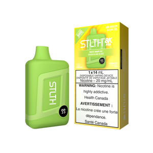 White Grape Ice by Stlth 8K Pro 8000 Puff 14ml Rechargeable- Disposable Vape