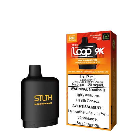 Blood Orange Ice by Stlth Loop 9K - Closed Pod System (Level X device compatible with adapter)