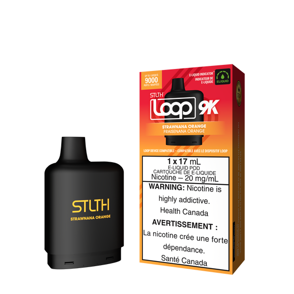 Strawberry Banana Orange by Stlth Loop 9K - Closed Pod System (Level X device compatible with adapter)