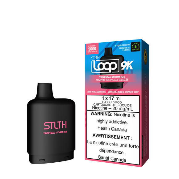 Tropical Storm Ice by Stlth Loop 9K - Closed Pod System (Level X device compatible with adapter)