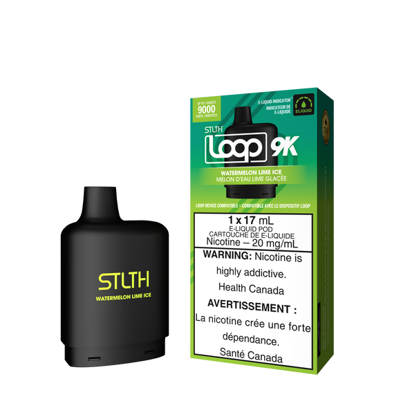 Watermelon Lime Ice by Stlth Loop 9K - Closed Pod System (Level X device compatible with adapter)