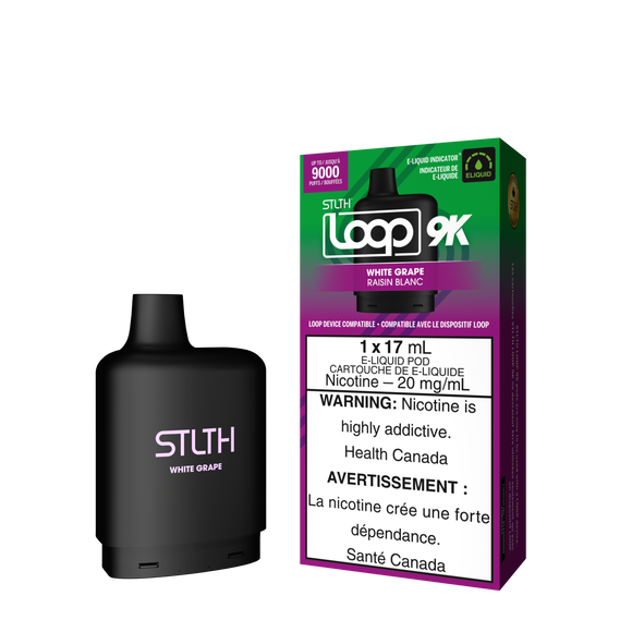 White Grape by Stlth Loop 9K - Closed Pod System (Level X device compatible with adapter)