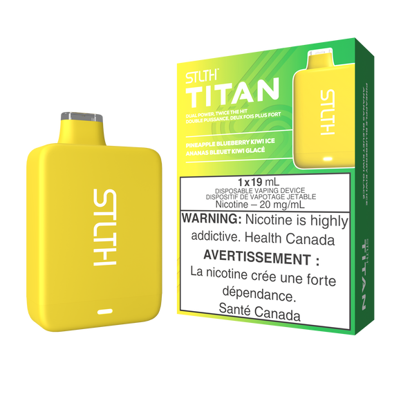 Pineapple Blueberry Kiwi Ice by Stlth Titan 10000 Puff 19ml Rechargeable- Disposable Vape