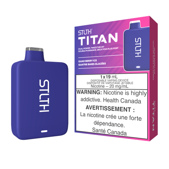 Quad Berry Ice by Stlth Titan 10000 Puff 19ml Rechargeable- Disposable Vape