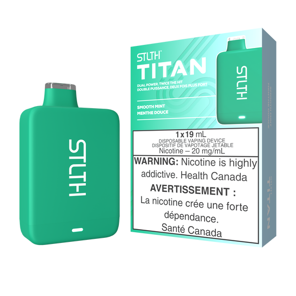 Smooth Mint by Stlth Titan 10000 Puff 19ml Rechargeable- Disposable Vape