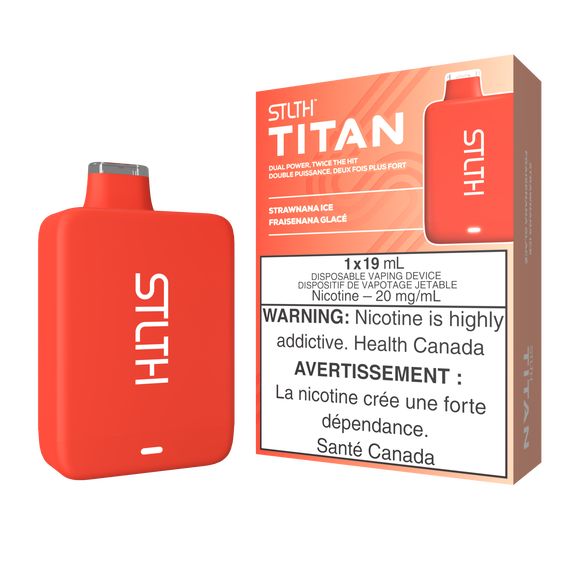 Strawnana Ice by Stlth Titan 10000 Puff 19ml Rechargeable- Disposable Vape