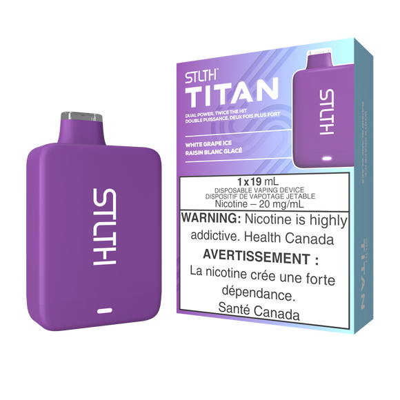 White Grape Ice by Stlth Titan 10000 Puff 19ml Rechargeable- Disposable Vape