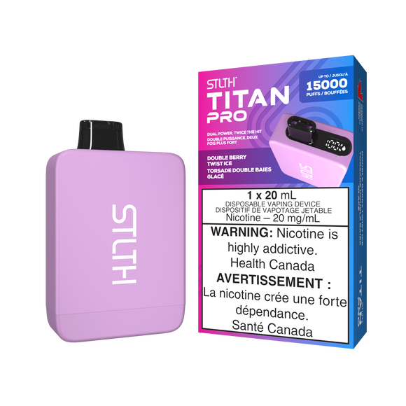 Double Berry Twist Ice by Stlth Titan Pro 15000 Puff 20ml - Disposable Vape