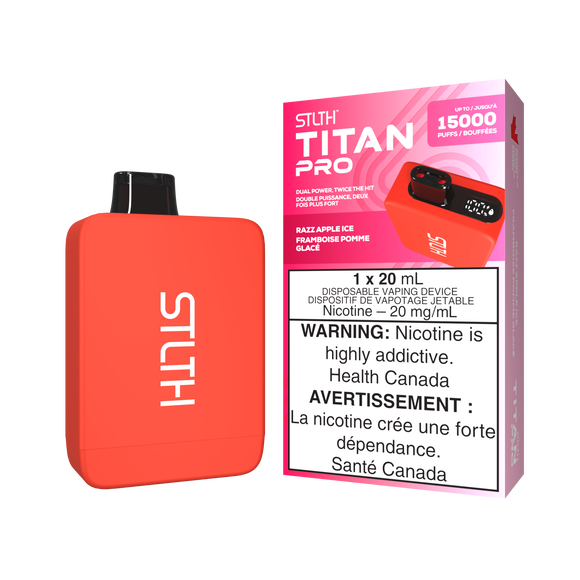 Razz Apple Ice by Stlth Titan Pro 15000 Puff 20ml - Disposable Vape