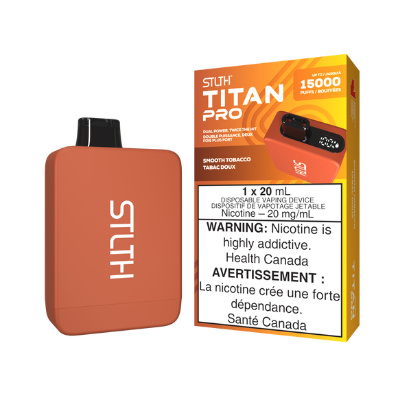 Smooth Tobacco by Stlth Titan Pro 15000 Puff 20ml - Disposable Vape