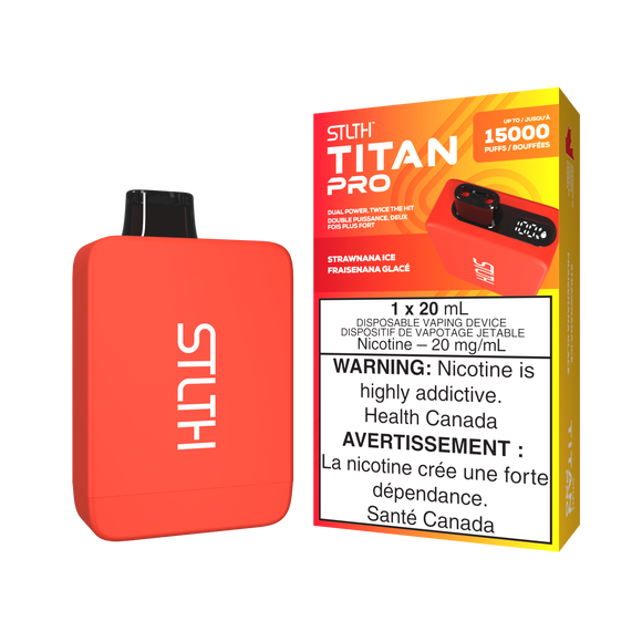 Strawnana Ice by Stlth Titan Pro 15000 Puff 20ml - Disposable Vape