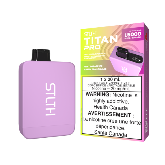 White Grape Ice by Stlth Titan Pro 15000 Puff 20ml - Disposable Vape