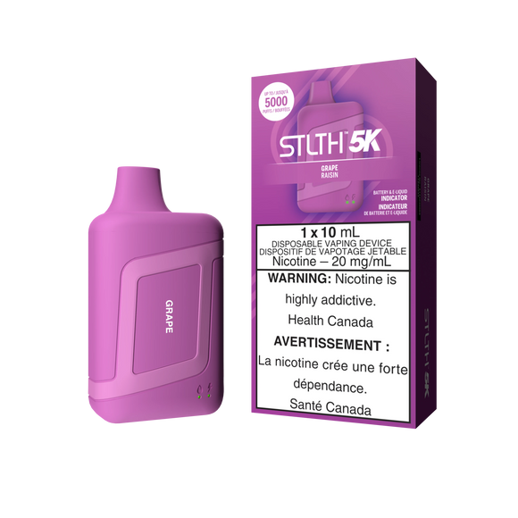 Grape by Stlth 5K 5000 Puff 10ml Rechargeable- Disposable Vape - Ottawa Vape Store, Hamilton Vape Store