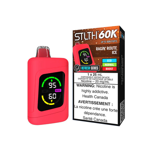 Ragin' Route Ice by Stlth 60K Refresh 60000 Puff 25ml - Disposable Vape [ON]