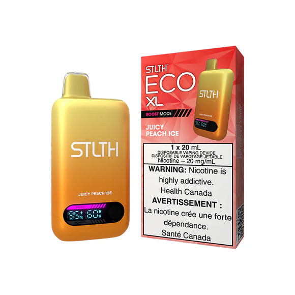 Juicy Peach Ice by Stlth Eco XL 20ml - Disposable Vape [ON]