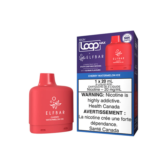 loop battery vape Cherry Watermelon Ice by STLTH Loop Max X Elfbar 50K
