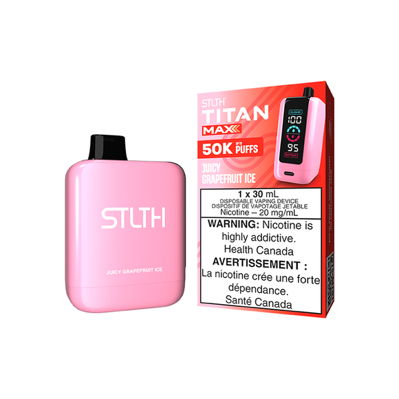 Juicy Grapefruit Ice by Stlth Titan Max 50000 Puff 30ml - Disposable V VapingStory Juicy Grapefruit Ice by Stlth Titan Max 50000 Puff 30ml - Disposable V VapingStory