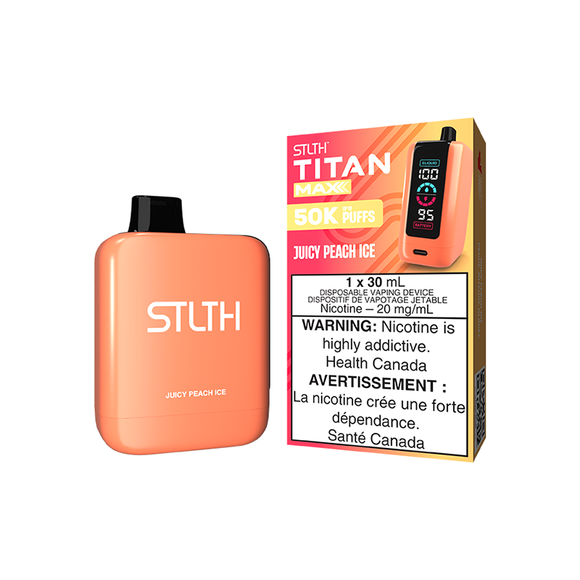 Juicy Peach Ice by Stlth Titan Pro Max 50000 Puff 30ml - Disposable Vape