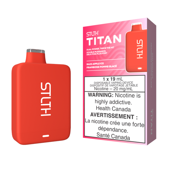 Razz Apple Ice by Stlth Titan Pro 15000 Puff 20ml - Disposable Vape