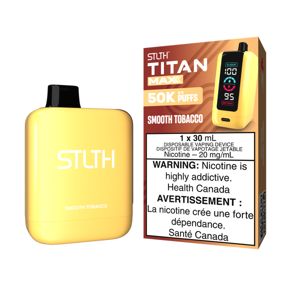 Smooth Tobacco by Stlth Titan Pro Max 50000 Puff 30ml - Disposable Vape