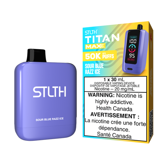 Sour Blue Razz Ice by Stlth Titan Pro Max 50000 Puff 30ml - Disposable Vape