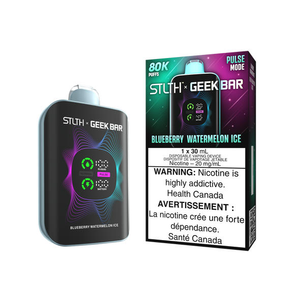 
Blueberry Watermelon (Ice) by Stlth x Geek Bar 80000 Puff 30ml - Disposable Vape
