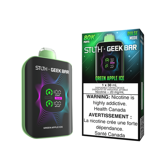Green Apple (Ice) by Stlth x Geek Bar 80000 Puff 30ml - Disposable Vape