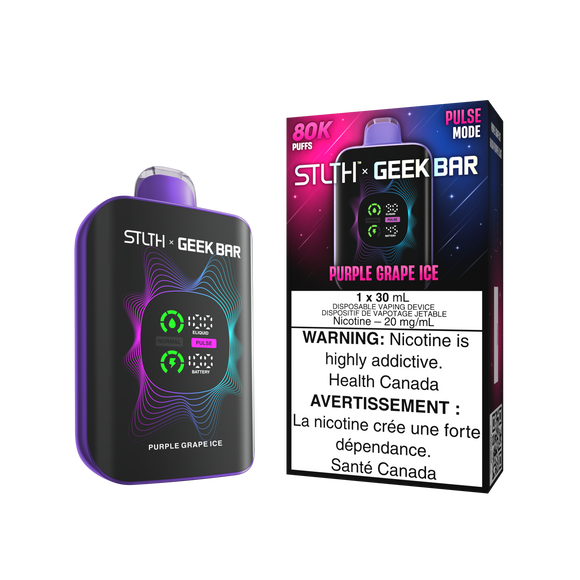 Purple Grape (Ice) by Stlth x Geek Bar 80000 Puff 30ml - Disposable Vape [ON]