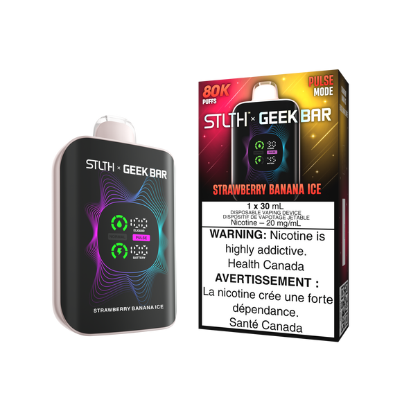 Strawberry Banana (Ice) by Stlth x Geek Bar 80000 Puff 30ml - Disposable Vape [ON]