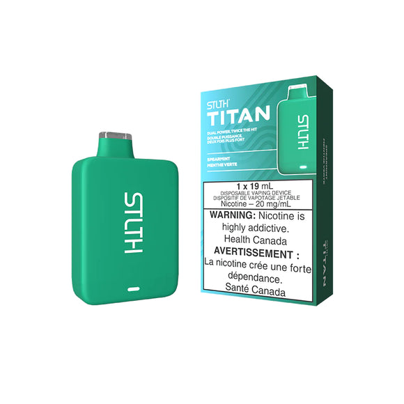Spearmint by Stlth Titan 10000 Puff 19ml Rechargeable- Disposable Vape
