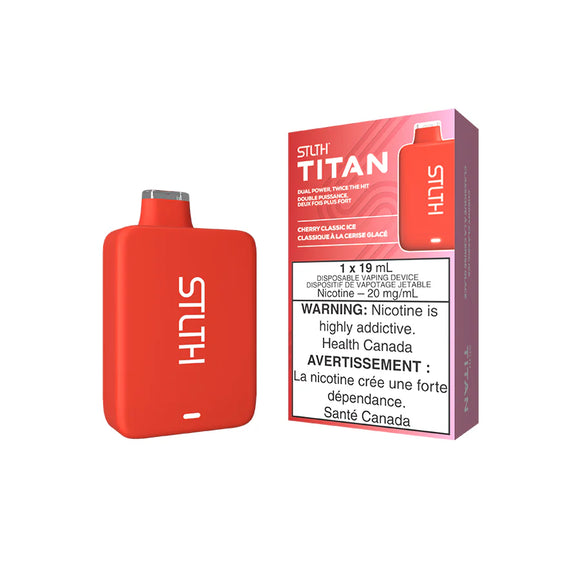 Cherry Classic Ice by Stlth Titan 10000 Puff 19ml Rechargeable- Disposable Vape