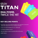 Punch Ice par Stlth Titan 10000 Puff 19ml Vape jetable rechargeable