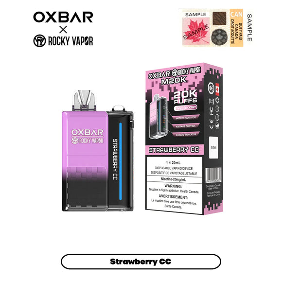 Strawberry CC by OXBAR x Rocky Vapor M20K (20000 Puff) 20mL - Disposable Vape