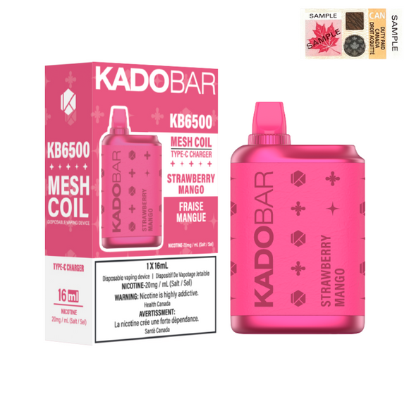 Strawberry Mango by Kadobar KB6500 (6500 Puff) 16mL - Disposable Vape