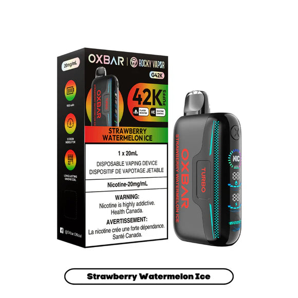 Strawberry Watermelon Ice by OXBAR x Rocky Vapor G42K (42000 Puff) 20mL - Disposable Vape [ON]