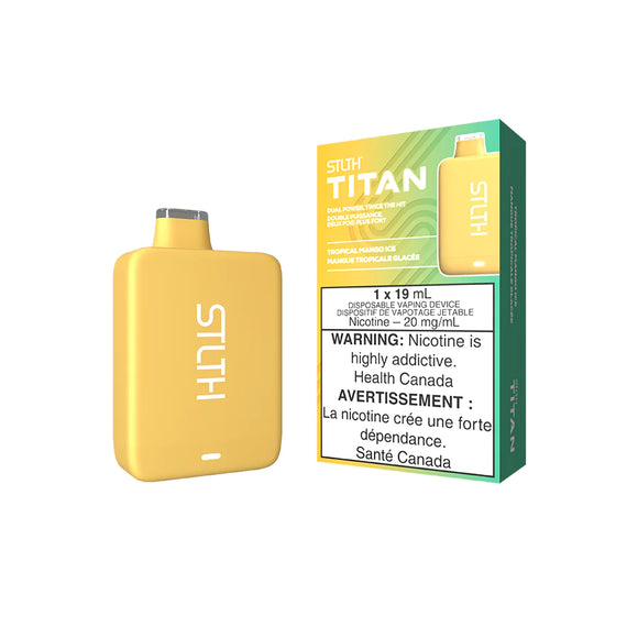 Tropical Mango Ice by Stlth Titan 10000 Puff 19ml Rechargeable- Disposable Vape