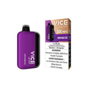 Coco Razz Ice by Vice Ultra 60K Puff 25mL - Disposable Vape [ON]