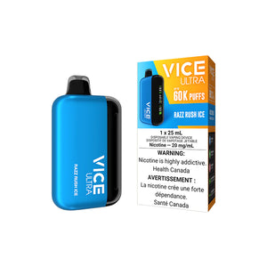 Razz Rush Ice by Vice Ultra 60K Puff 25mL - Disposable Vape [ON]