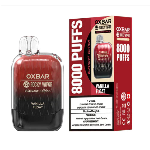 Vanilla Float (Blackout Edition) by OXBAR x Rocky Vapor G8000 (8000 Puff) 18mL - Disposable Vape