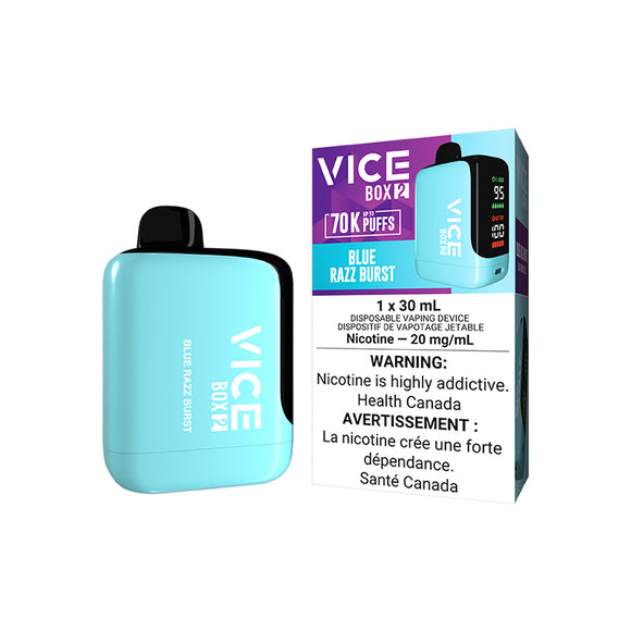 Blue Razz Burst by Vice Box 2 70K Puff 30mL - Disposable Vape